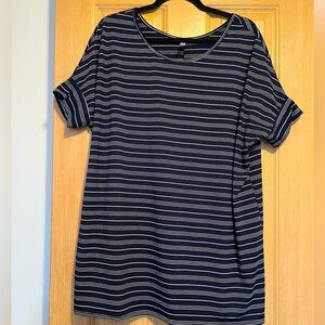Honey & Lace Black and White Striped Tee